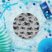 オートバイパターン ペーパープレート (パーティー)