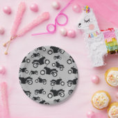 オートバイパターン ペーパープレート (パーティー)