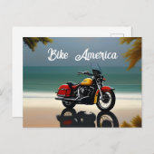 オートバイパーク近くの海 ポストカード (正面/裏面)