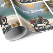 オートバイパーク近くの海 ラッピングペーパー (ロールコーナー)