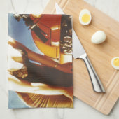 オートバイピンアップガール キッチンタオル (四つ折り)