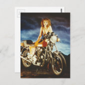 オートバイピンアップガール ポストカード (正面/裏面)