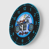 オートバイピンナップバーブ及びカード ラージ壁時計 (傾斜)