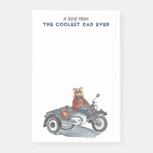 オートバイファーザデークールパパエバー ポストイット (正面)
