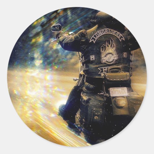 オートバイフライヤー ラウンドシール (正面)