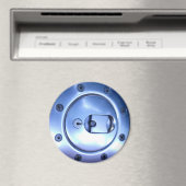 オートバイブラックシルバーフューエルキャップフォト マグネット (インサイチュ (食洗機))