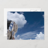 オートバイヘッドライトの空の背景 ポストカード (正面/裏面)