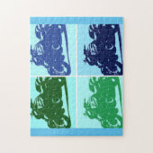 オートバイポップ・アートのアート ジグソーパズル (縦)