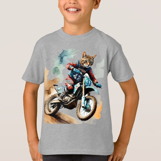 オートバイモトクロスバイクサイクリングサイクル Tシャツ (正面)