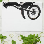 オートバイモトクロス キッチンタオル (折り畳み)