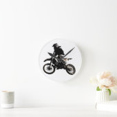 オートバイモトクロス ラウンド壁時計 (ホーム)