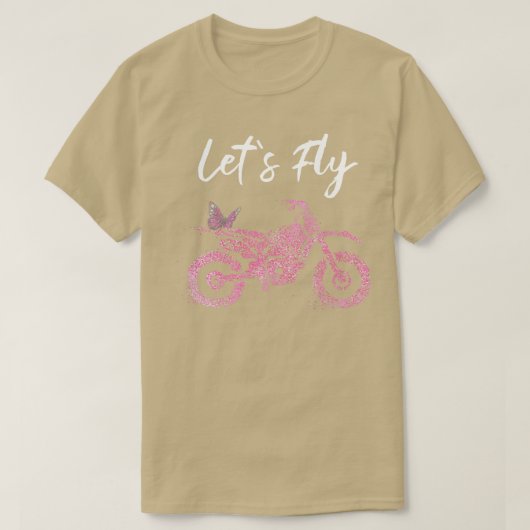 オートバイモーターサイクリスト蝶 Tシャツ (デザイン正面)