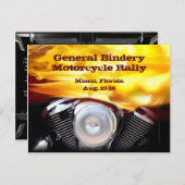 オートバイモーター郵便はがき インビテーションポストカード (正面/裏面)