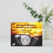 オートバイモーター郵便はがき インビテーションポストカード (スタンド正面)