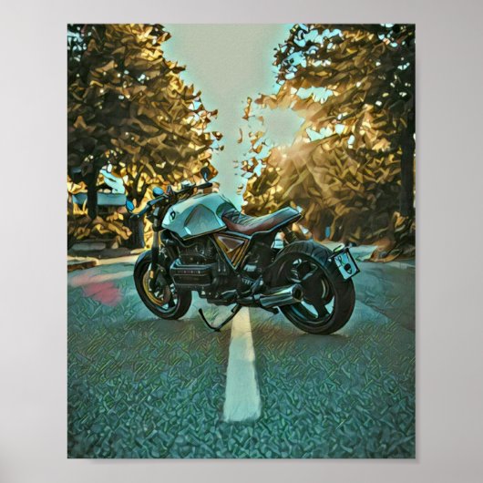 オートバイユニークライダーへの贈り物 ポスター (正面)