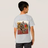 オートバイヨガベーシックリンガーTシャツ Tシャツ (裏面フル)