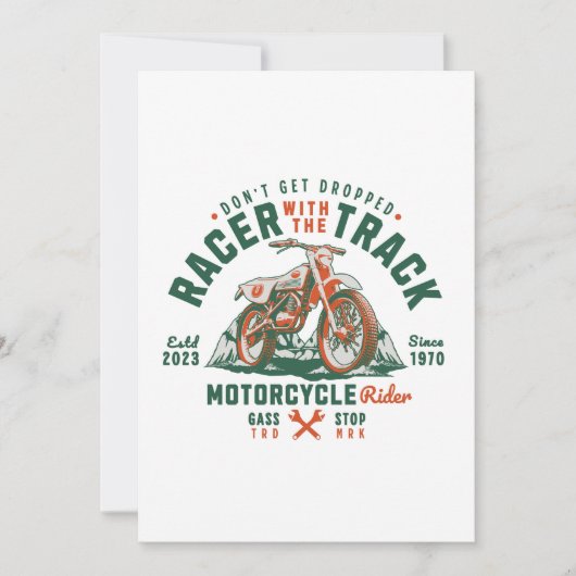 オートバイライダー – トラック付きレーサー シーズンカード (正面)