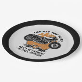 オートバイリタイアメントパーティの招待状紙プレート ペーパープレート (アングル)