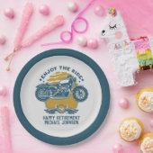 オートバイリタイアメントパーティの招待状 ペーパープレート (パーティー)