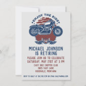 オートバイリタイアメントパーティの招待状 招待状 (正面)