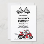 オートバイレーサー ご招待 招待状 (正面)