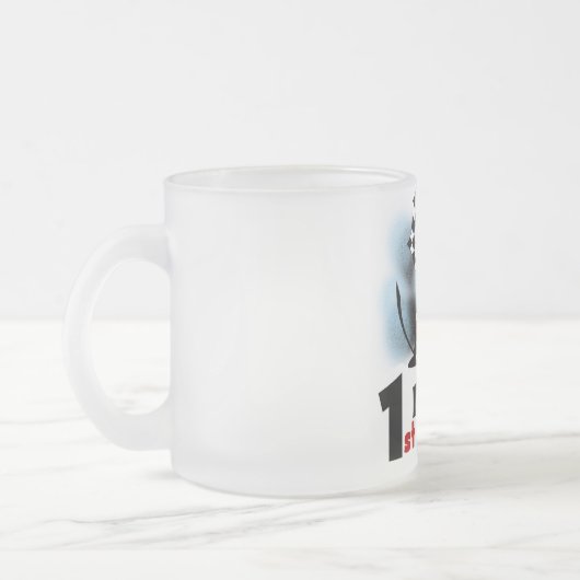 オートバイレーシング誕生日Tシャツとギフト フロストグラスマグカップ (左)