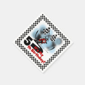 オートバイレーシング5th誕生日紙ナプキンス スタンダードカクテルナプキン (角)