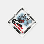 オートバイレーシング6th誕生日紙ナプキンス スタンダードカクテルナプキン (角)