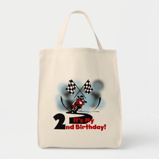 オートバイレース2回目の誕生日Tシャツとプレゼント トートバッグ (正面)