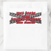 オートバイレース 長方形シール (バッグ)