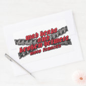 オートバイレース 長方形シール (封筒)