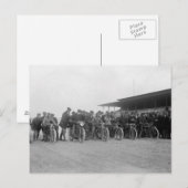 オートバイレース、1915年 ポストカード (正面/裏面)