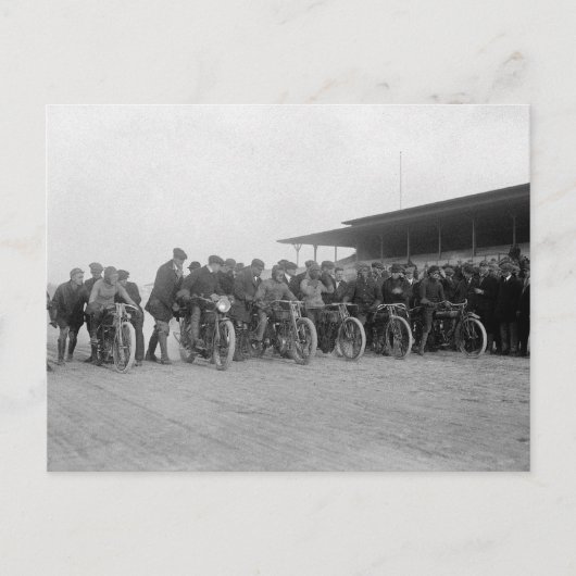 オートバイレース、1915年 ポストカード (正面)