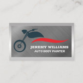 オートバイロゴ | メタリック縁ど名刺 名刺 (正面)