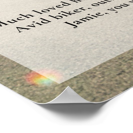 オートバイ乗りの、バイカーのライフセレブレーションの写真 ポスター (角)