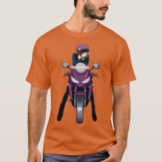 オートバイ付きバイク乗り Tシャツ