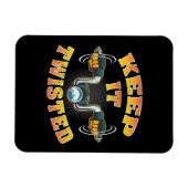 オートバイ保バイクもしくは自転車に乗る人イットツイスト マグネット (横)