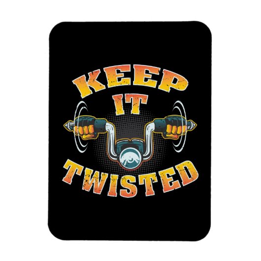 オートバイ保バイクもしくは自転車に乗る人イットツイスト マグネット (縦)