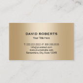 オートバイ修理モダンサービスブラック&金ゴールド 名刺 (裏面)