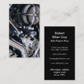 オートバイ修理整備士のカスタム化の店 名刺 (正面/裏面)