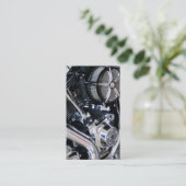 オートバイ修理整備士のカスタム化の店 名刺 (スタンド正面)