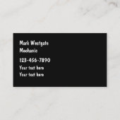 オートバイ修理整備士 名刺 (裏面)