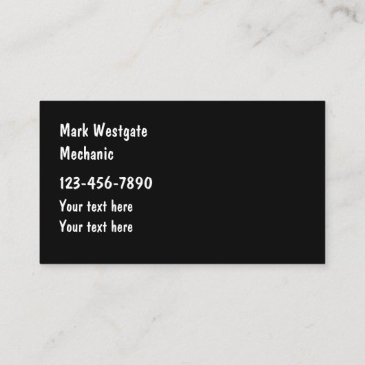 オートバイ修理整備士 名刺 (裏面)