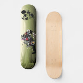 オートバイ及びスカルの都市抽象芸術 スケートボード (正面)