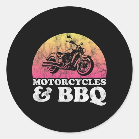 オートバイ及びバイルベキューのオートバイ及びBbq ラウンドシール (正面)