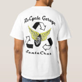 オートバイ及び不適当な物の握りこぶし Tシャツ (裏面)