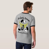 オートバイ及び不適当な物の灰色の信号器 Tシャツ (裏面フル)