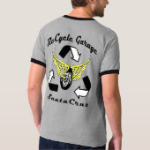 オートバイ及び不適当な物の灰色の信号器 Tシャツ (裏面)
