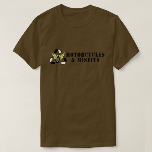 オートバイ及び不適当な物の軍隊の緑 Tシャツ (デザイン正面)