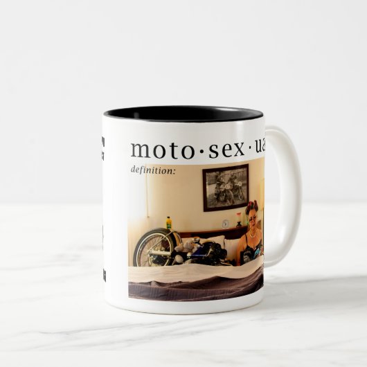 オートバイ及び不適当な物のMotosexualのマグ ツートーンマグカップ (正面右)